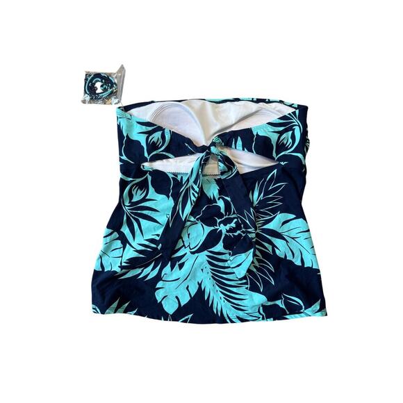 NWOT, BeachHouse Womens Swim suit tankini top, size 12, Strapless, Tie Back - Picture 2 of 5